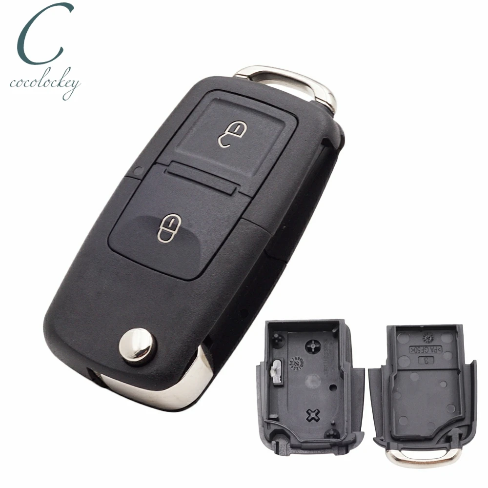 Cocolockey Складной флип-ключ оболочка Автомобильный ключ для vw golf 4 5 passat b5 b6 polo touran seat