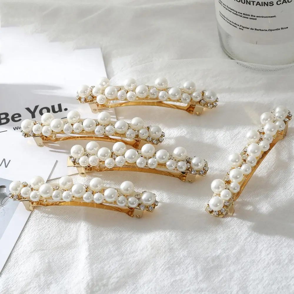 1 шт., корейская мода, металлическая жемчужная Шпилька, заколка для волос, ручная работа, жемчужная Шпилька, женские заколки, заколки, аксессуары для волос
