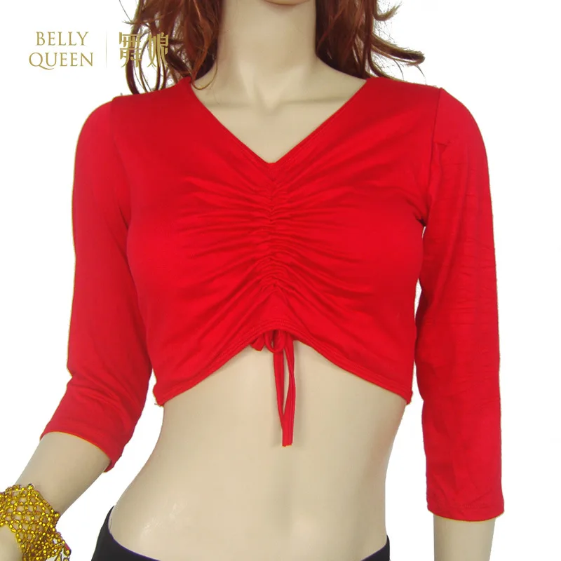 New arrival cotton belly dance top half sleeves belly dance tops 9