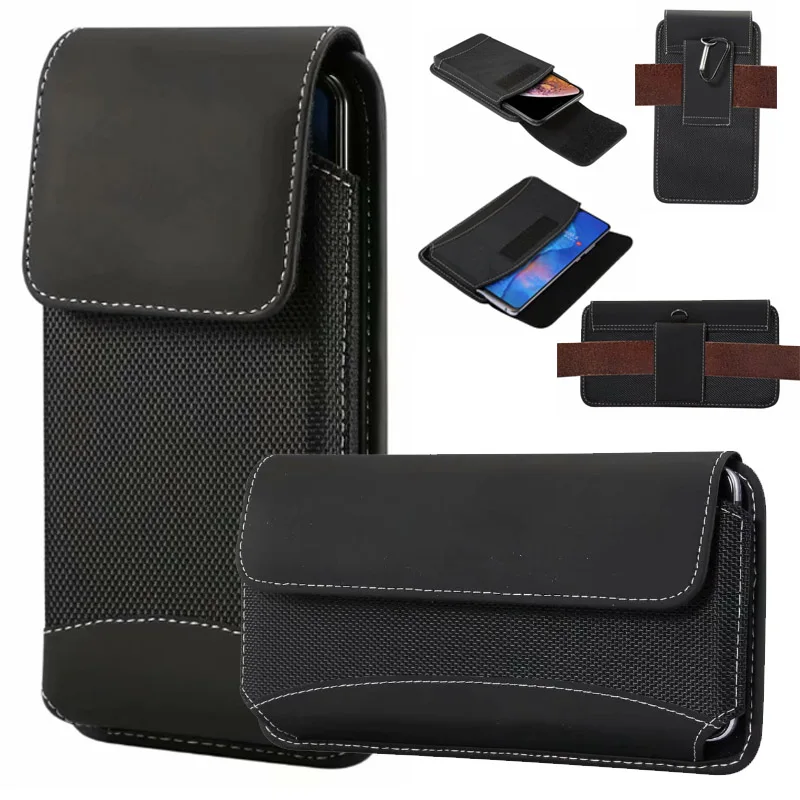 

Yelun For Huawei nova 5 Nova5i Honor20Pro P20Lite2019 Y5 Y9 Prime 2019 Hook Loop Holster Pouch nylon Belt Waist Bag Cover Case