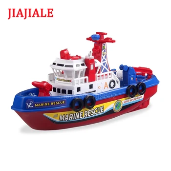

JIAJIALE Maritime Fire Rescue Boat Light Music Light Flashing Sailing Rescue Child Fire Extinguisher Children Electric Gift