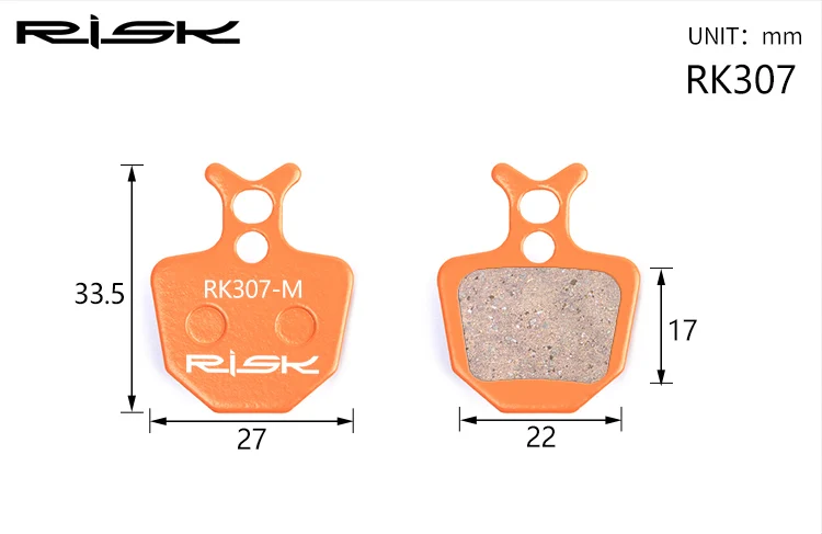 RISK 1 пара велосипедных дисковых тормозных колодок полностью из металлического материала оранжевая велосипедная горная велосипедная тормозная колодка для спуска под гору XT SHIMANO AVID