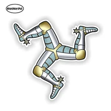 HotMeiNi, автомобильный Стайлинг, Трискелион, Остров Мэн, водонепроницаемая наклейка, автомобильная 3D наклейка, бампер для кузова, аксессуары, TT racing 13x11,7 см