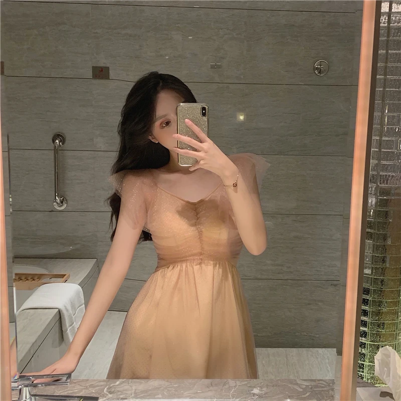Women's Clothing Dresses summer style fashion brand sexy club solid sleeveless v-neck off shoulder mash party knee-length dress