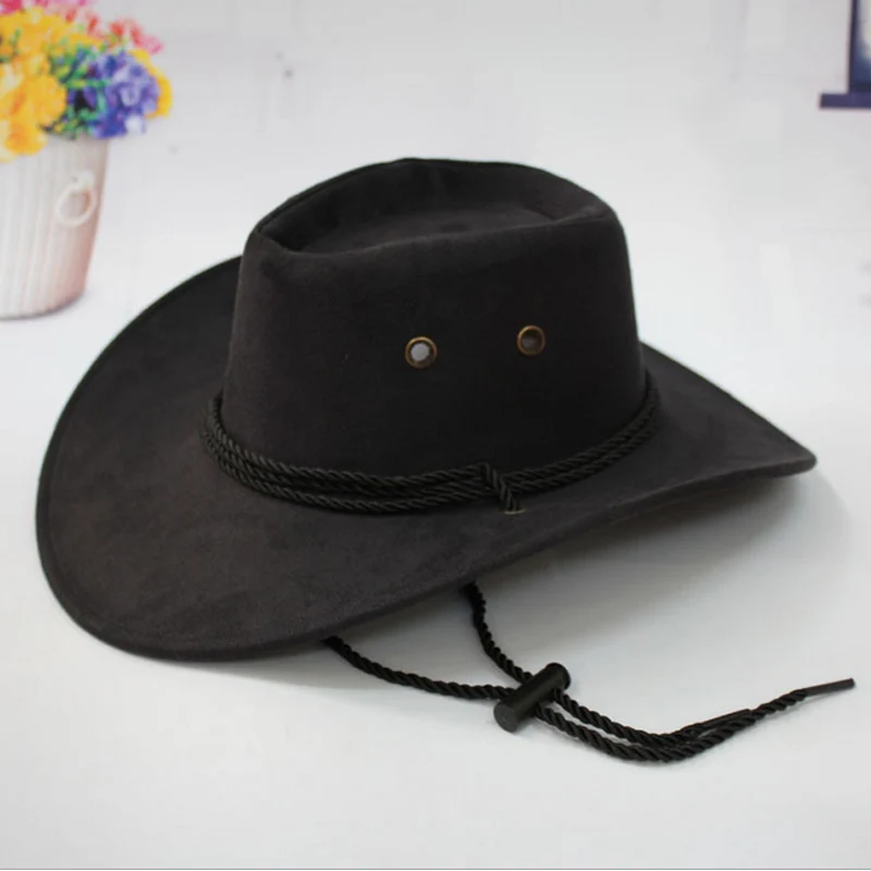 Ковбойская шляпа в западном стиле, мужская Кепка для верховой езды, модный аксессуар с широкими полями, крушаемый гофрированный подарок, SSA-19ING