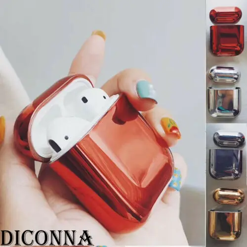 

NEW Shockproof Protective Case Cover Electroplated TPU Earphone Case For iPhone Earphone AirPods 1-2 Headset 2B30