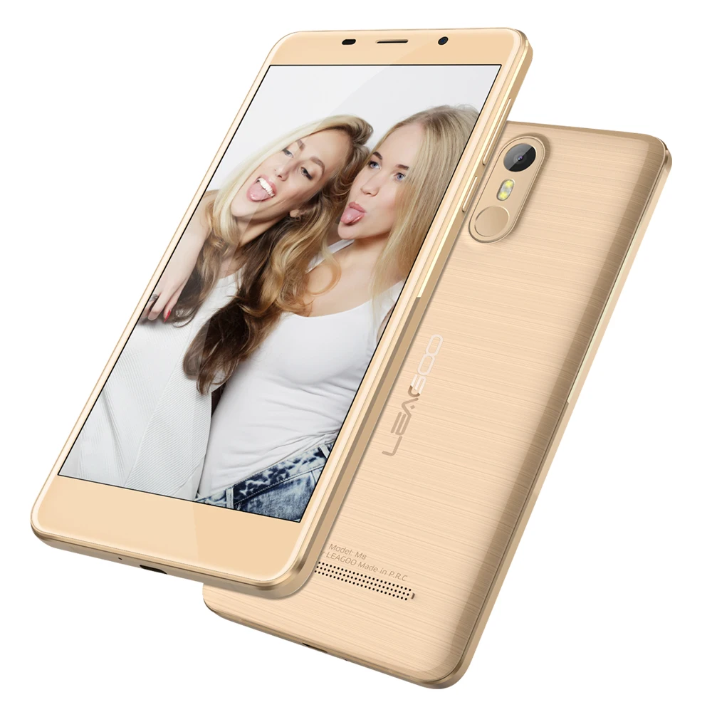 Оригинал Leagoo MT6580A M8 Quad Core Сотовый Телефон 5.7 Дюймов Android 6.0 Смартфон 2 ГБ RAM 16 ROM 13.0MP