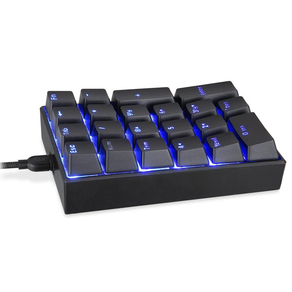 AVATTO Механическая Blackit USB Проводная цифровая клавиатура с 21 клавишей Расширенная