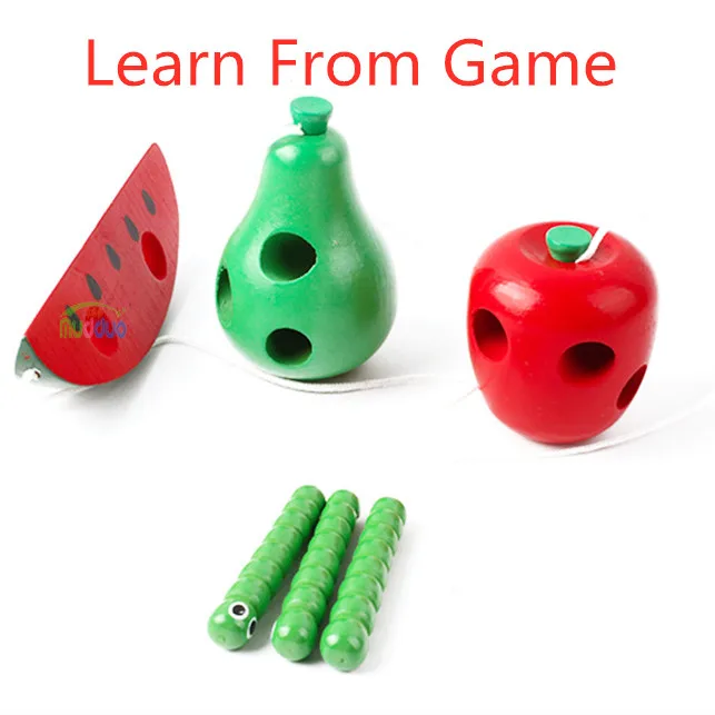 

Hot Wooden Education Baby Kindergarten Mouse Thread Plaything Early Learning Education Toys Montessori Teaching Aids Math Toy