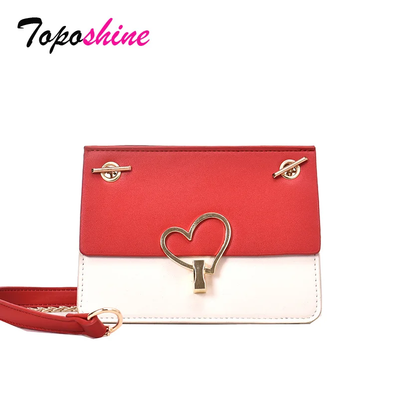 

Toposhine Personality Chain Small Square Bag Female New Fashion High Quality Casual Wild Shoulder Messenger Bag
