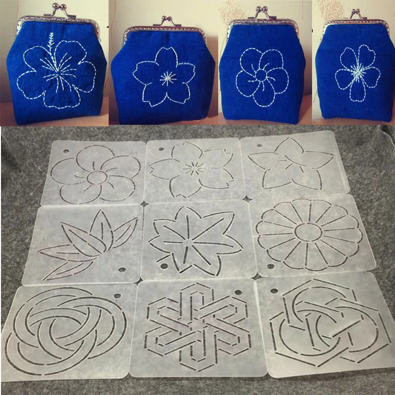 

12cm*12cm Quilting Templates Patchwork Tools Crimping template Thorn sub embroidered template Handmade DIY Sewing Tool Set