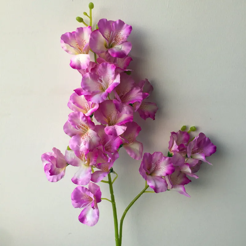 Поддельные длинные стебли гладиолуса(2 стебля/шт) Имитация фрезии орхидеи для дома Свадебные Декоративные искусственные цветы