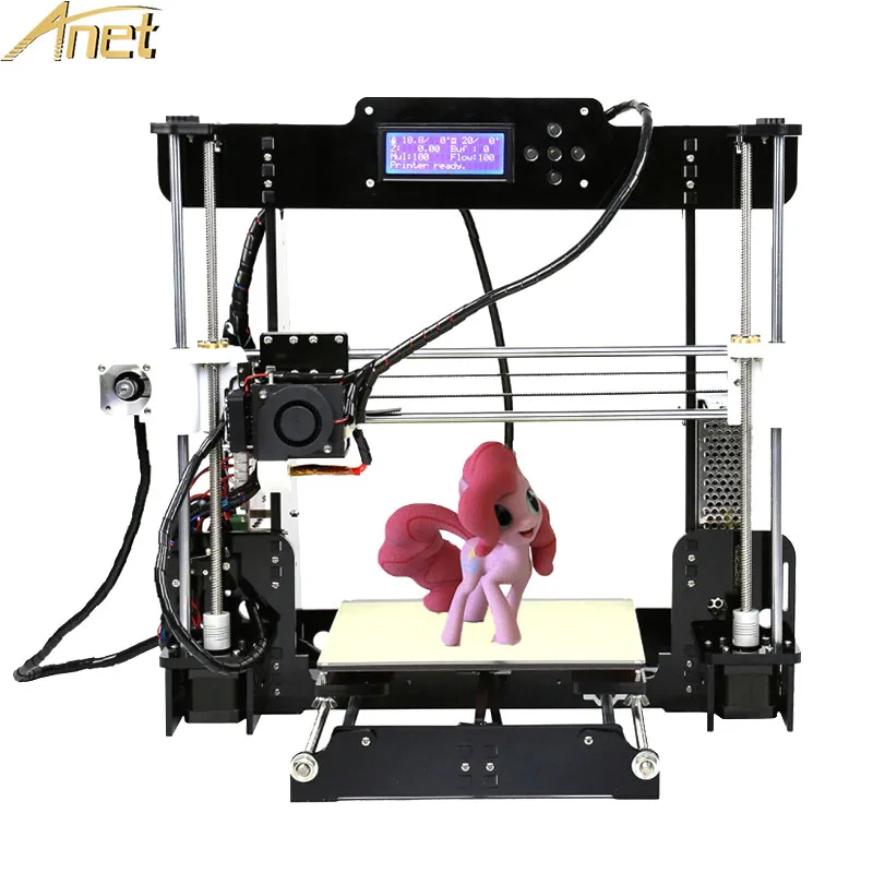 Anet A8 3d Принтер Комплект высокоточная экструдированная насадка Reprap Prusa I3 принтер