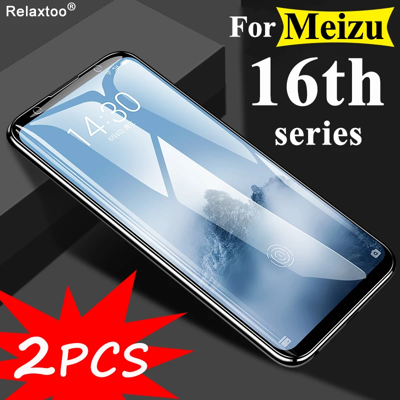 

2pcs protective glass on the for Meizu 16th plus mezu maze maisie 16 th safety film tempered glasses screenprotector verre tremp