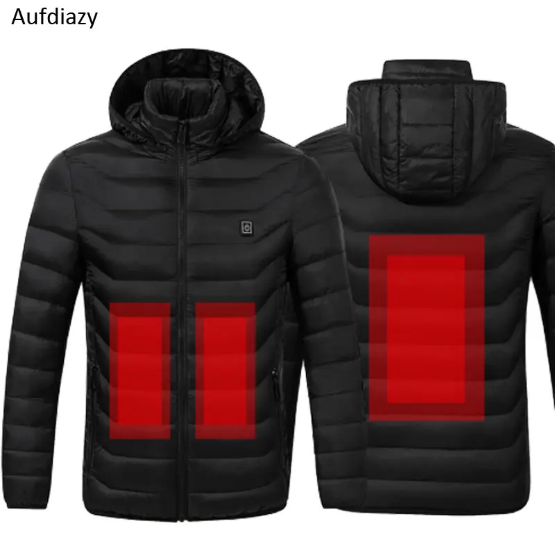 Prix Aufdiazy USB veste chauffante hommes femmes Thermostat intelligent à capuche vêtements chauffants hommes imperméable ski randonnée veste polaire IM023