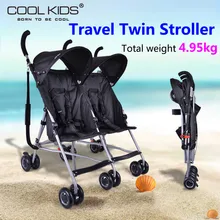 Клевые Дети Детские Двойные коляски портативный автомобильный зонтик подвеска Складная коляска для ребенка коляска тележка для близнецов
