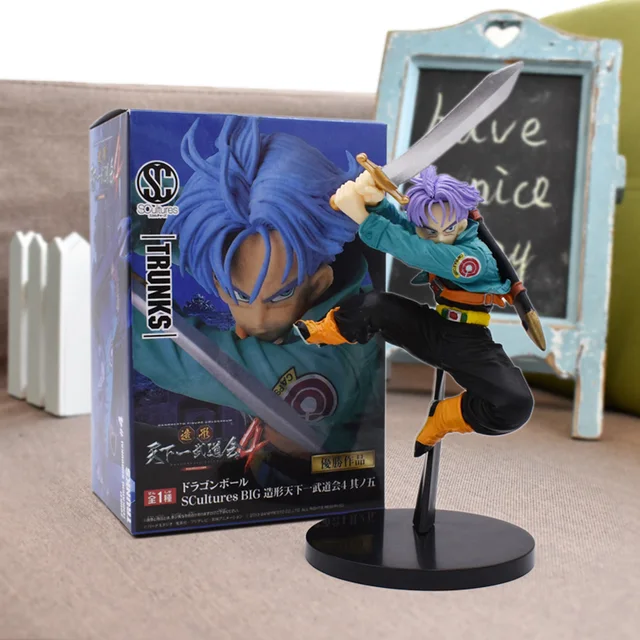 Best Offers 15cm Dragon Ball Z Super Saiyan Trunks Action Figure PVC Figures Movie&TV Models Toys For Kid Gift For Christmas Nendoroid