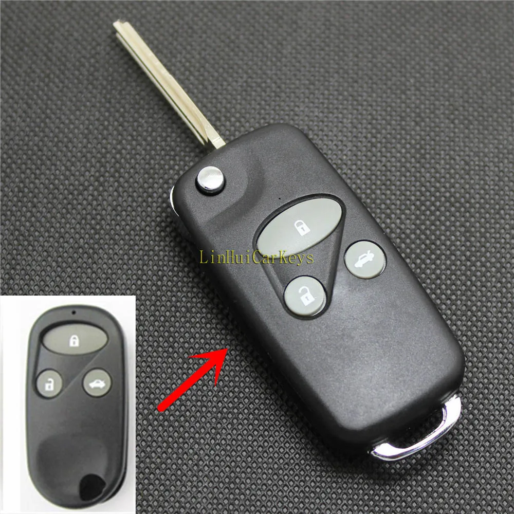 

PINECONE for HONDA FIT ACCORD 2.3 ODYSSEY Key Case 3 Buttons Uncut No.1 Blade Modified Remote Blank Key Cover Shell 1 PC