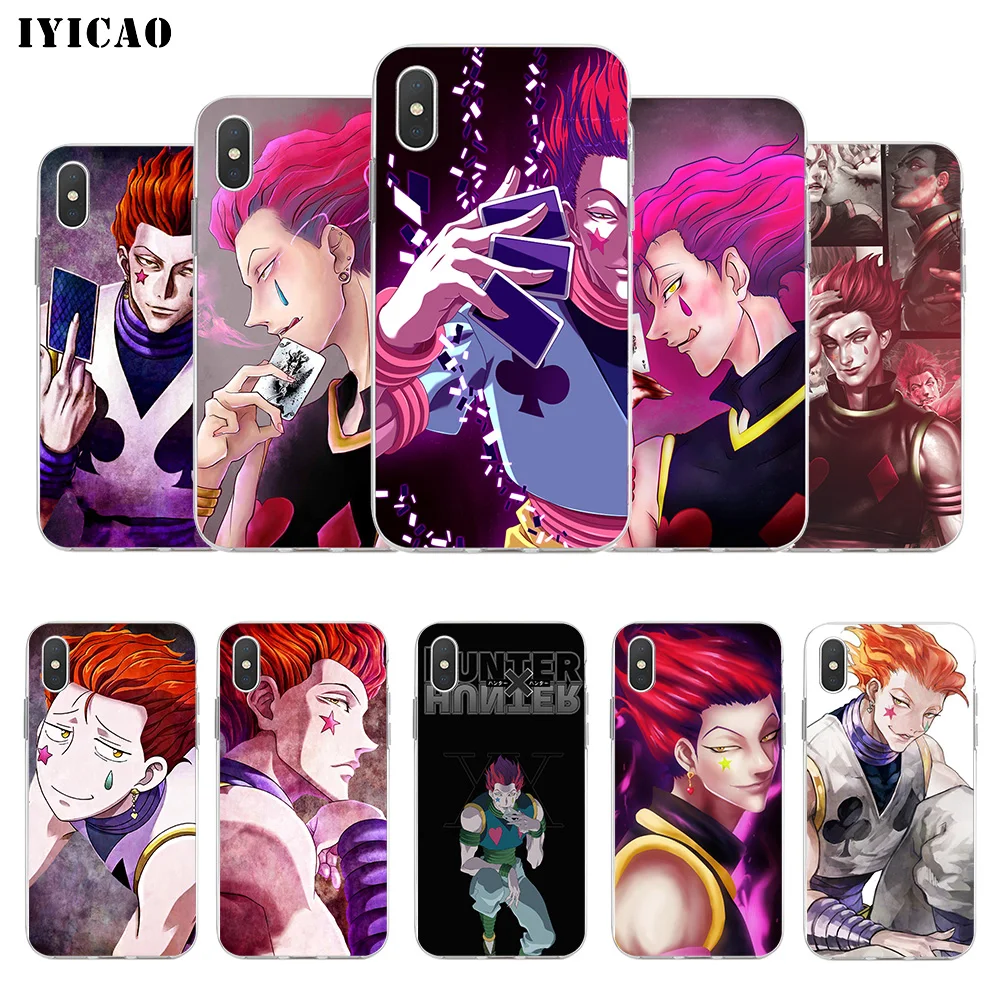 IYICAO Hisoka hunter x Мягкий силиконовый чехол для телефона iPhone X XR XS MAX 6 6s 7 8 Plus 5 5S SE TPU |