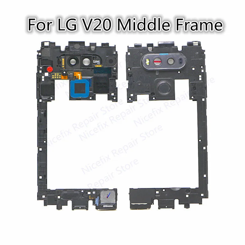 

Middle Frame For LG V20 Mid Housing Loudspeaker With Fingerprint Flex Cable Camera Lens With Tools Replacements Parts