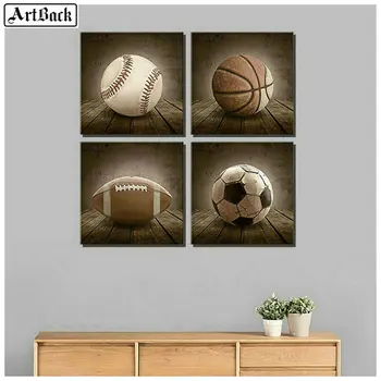 

25 style 4 spell painting football baseball 5d diy diamond painting animal full square drill diamond embroidery mosaic