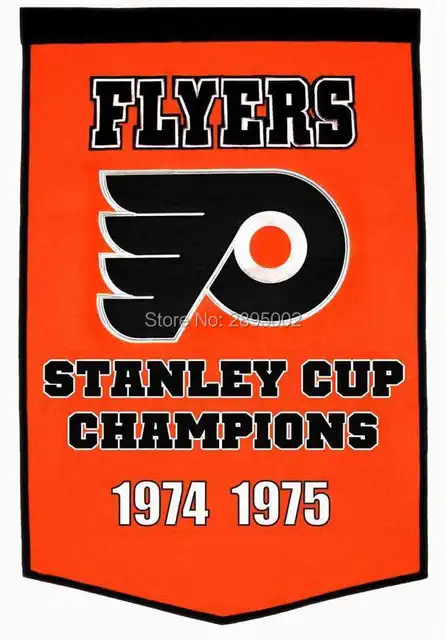 philadelphia flyers stanley cup champions hockey banner flag flyers stanley cup
