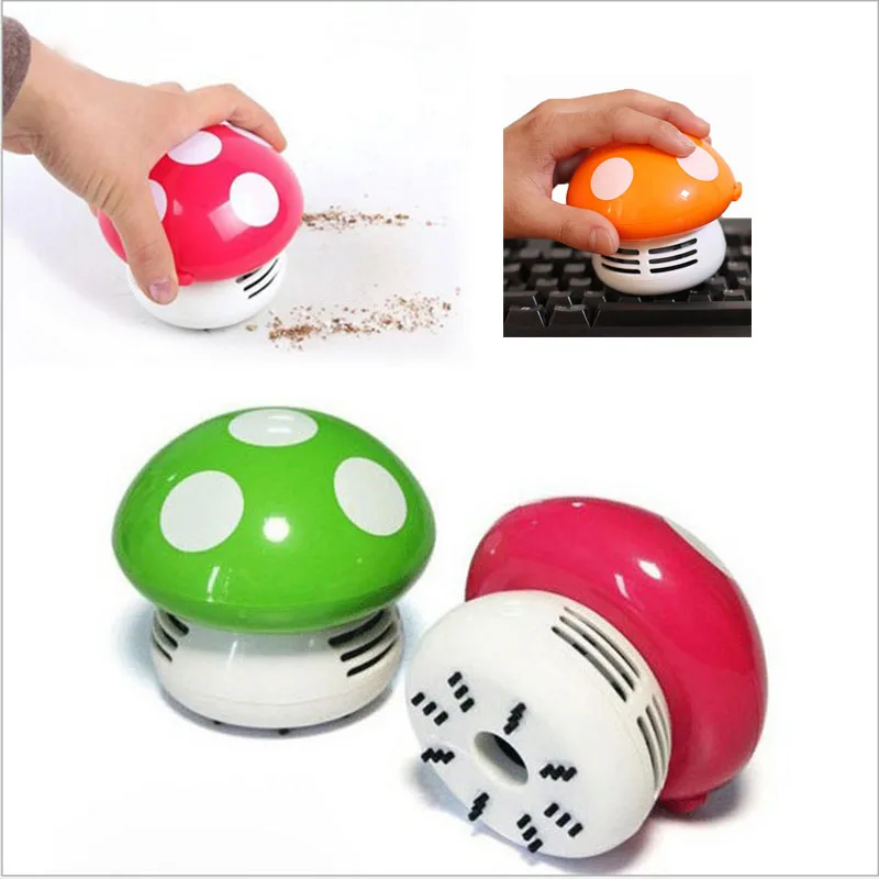 Cute 6 Colors Mini Vacuum Cleaner Mini Mushroom Corner Desk Table Dust Vacuum Cleaner For Car