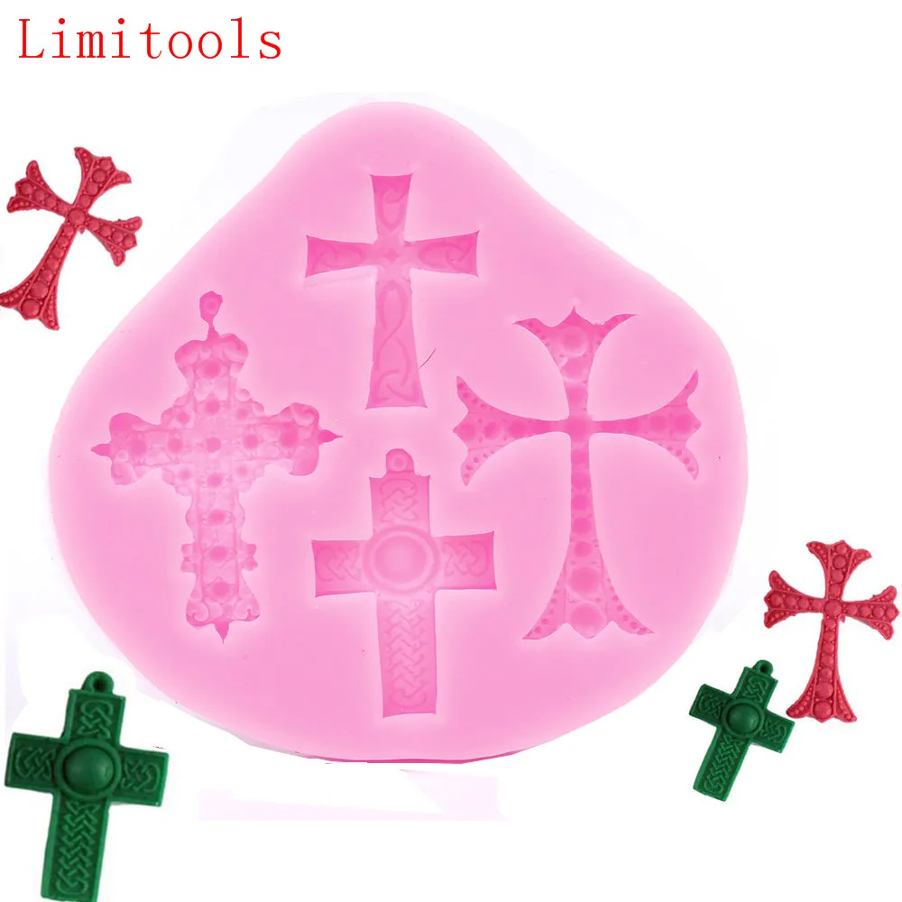 

LIMITOOLS Cross Silicone Mold Christmas Cake Decorated Candy Cake 3D Jesus Cross Mold Easter Chocolate Baking Tools