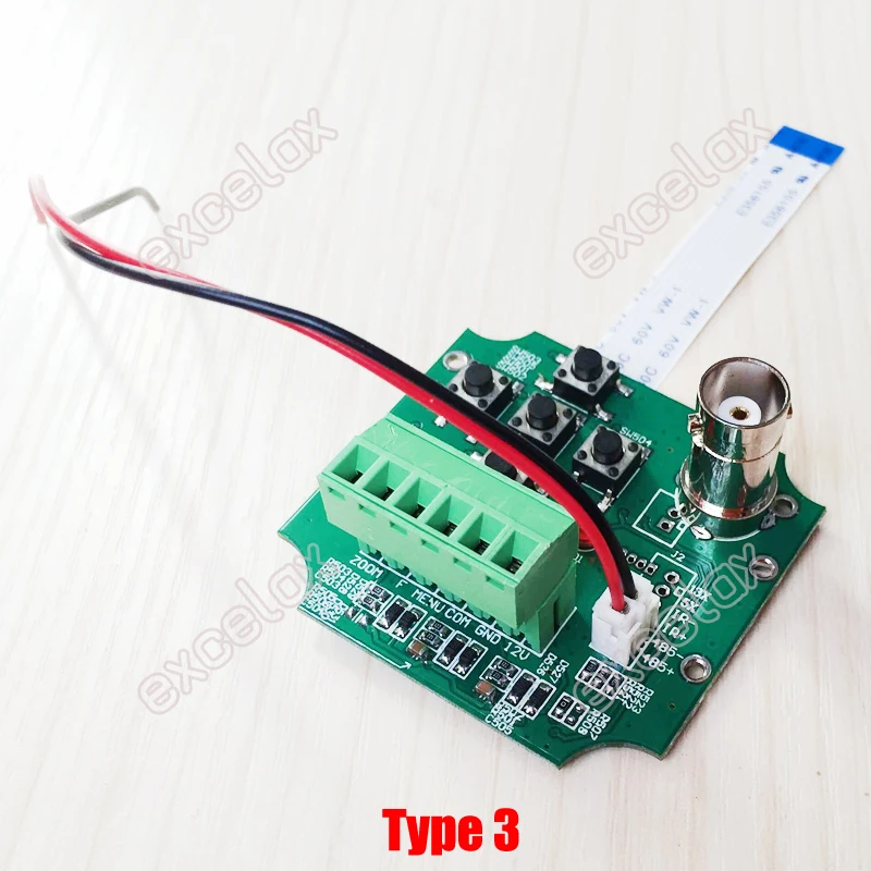 Video Encoder Decoder CCTV Zoom Camera Module Block Decoding Control Board RS485 Pelco Protocol Decode PCB w/ BNC OSD Menu Button 9Pin Ribbon Cable