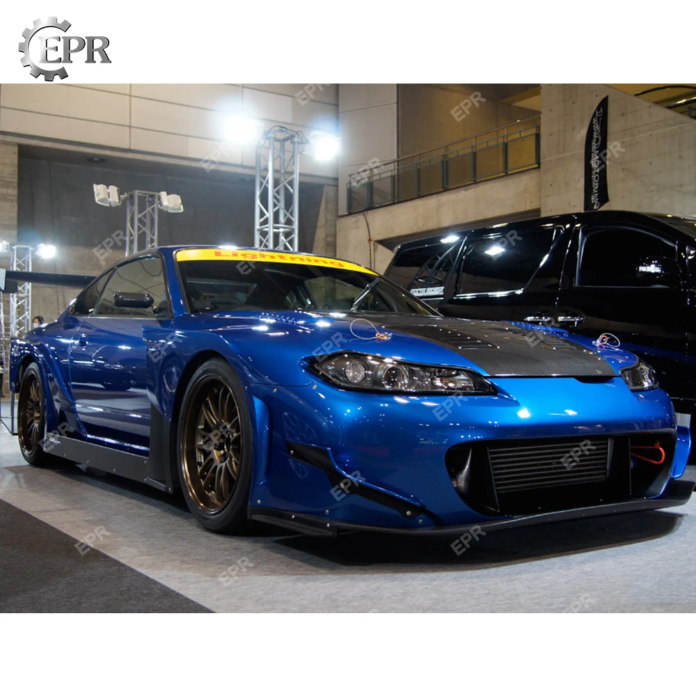 Комплект боковой юбки для Nissan S15 Silvia из стекловолокна FRP обрезанная деталь