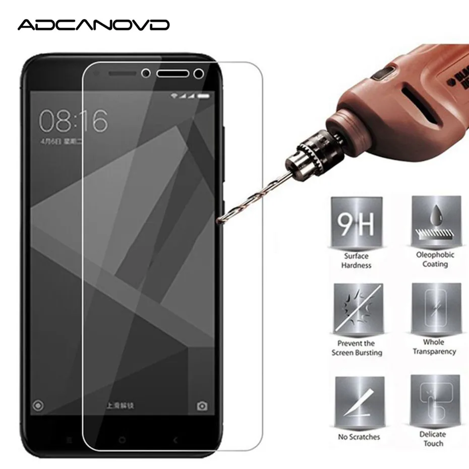 

Tempered glass for xiaomi redmi 4x 6a 5a 4a screen protector for xiomi redmi note 5 6 pro redmi 5 plus protective glass film