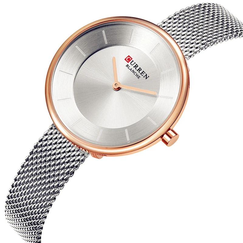 

CURREN Fashion Casual Quartz Women's Bracelet Watches Luxury Women Steel Mesh Watch Simple Classic Wristwatch Relogio Masculino