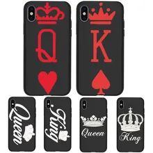 Для iPhone X XR XS Max 5 5S SE 6 6S 7 8 One Plus 5 5T 7 Pro Oneplus 6 6Tphone чехол для телефона Funda Coque Etui king queen DIY