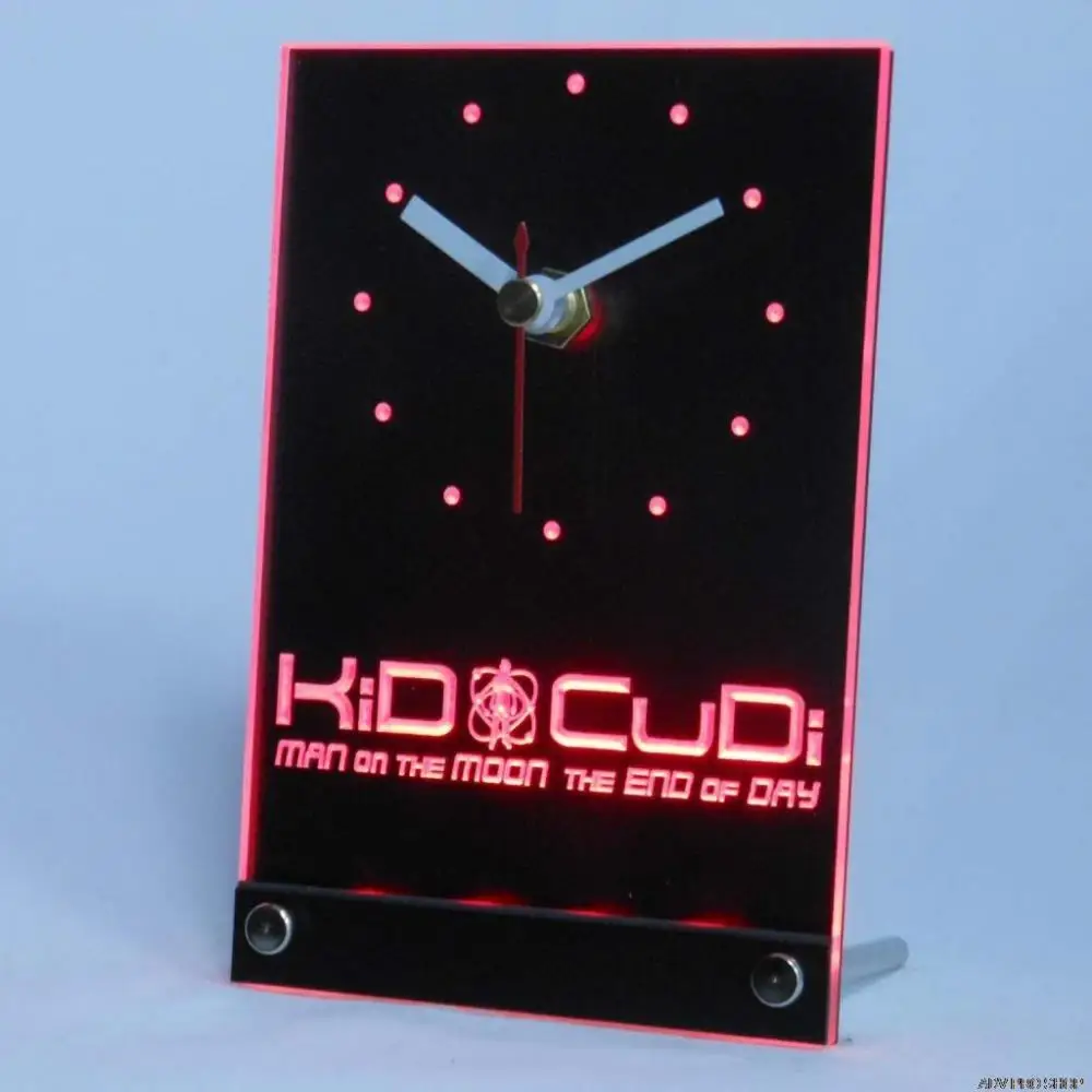 tnc0165 Kid Cudi Man On The Moon End of Day Table Desk 3D LED Clock tnc0165 Kid Cudi Man On The Moon End of Day Table Desk 3D LED Clock