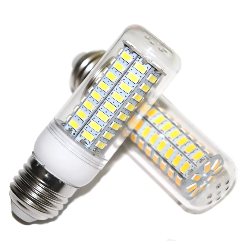 Светодиодная лампа E27 E14 3 Вт 5 7 12 15 18 20 25 SMD 5730 лампочка-кукуруза 220 В люстра
