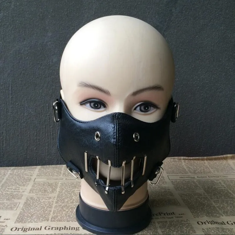 

Hannibal rivet mask Movie The Silence Of The Lambs PU purge Mask Masquerade Halloween Cosplay Dancing Prop