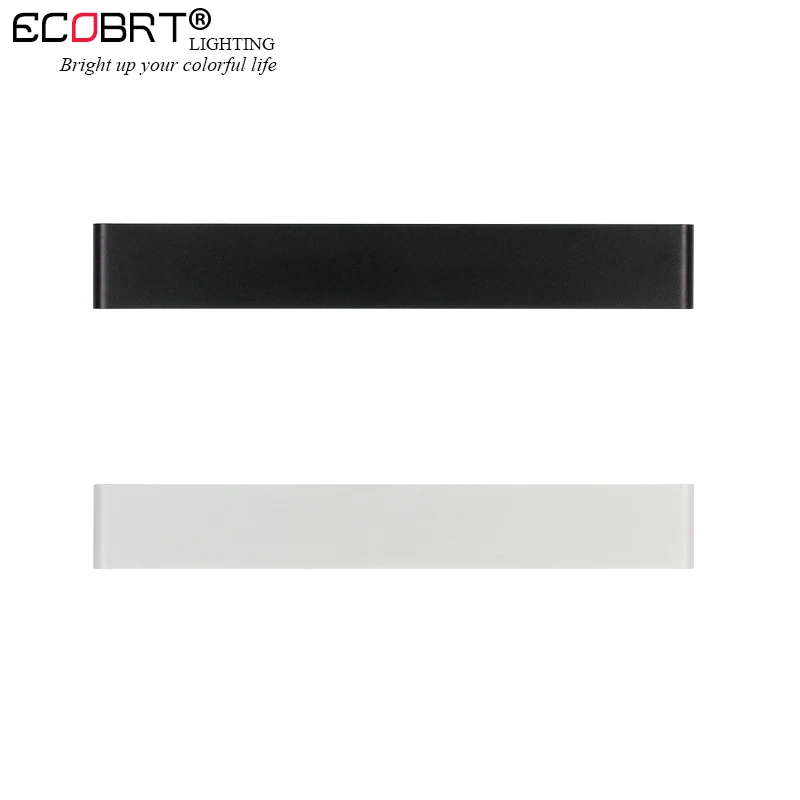 Modern 14W 41cm Long Aluminum Black / White LED Sconce Indoor Wall Lamps in bedroom as Decoration Lighting Fixtures 100-240V ac