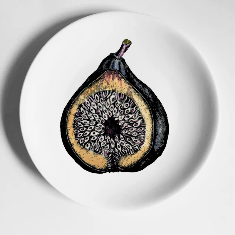 Segmented Fruit Plates Vegetable Style Craft Desktop Wall Hanging Decorative Dishes Colorful Home Decor Illustration | Дом и сад