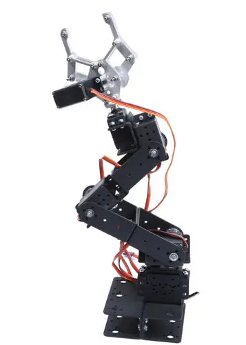 

DIY 6DOF Robot Arm Mechanical Robotic Clamp Claw Aluminium black