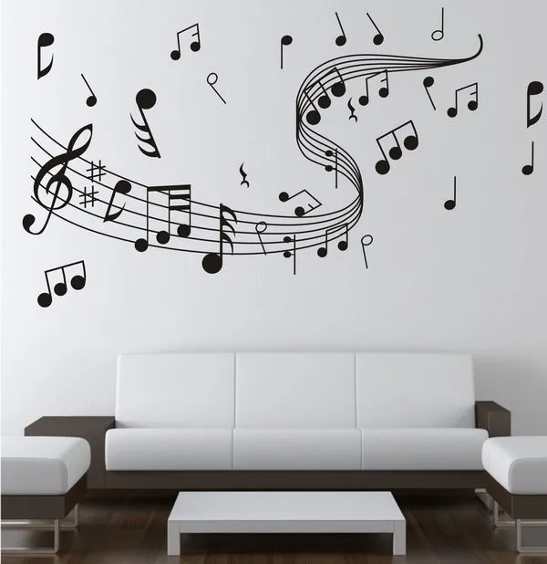 Free shipping Note Music Wall Sticker 0855 Music Decal Wall Arts Wall