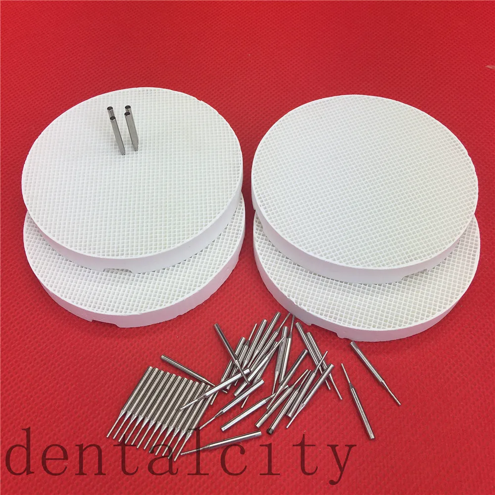 

4 pcs with 40 pins, Dental Lab Honeycomb Firing Trays with Metal Pins,Pan Rack Circle Plate holding PFMs for Sintering