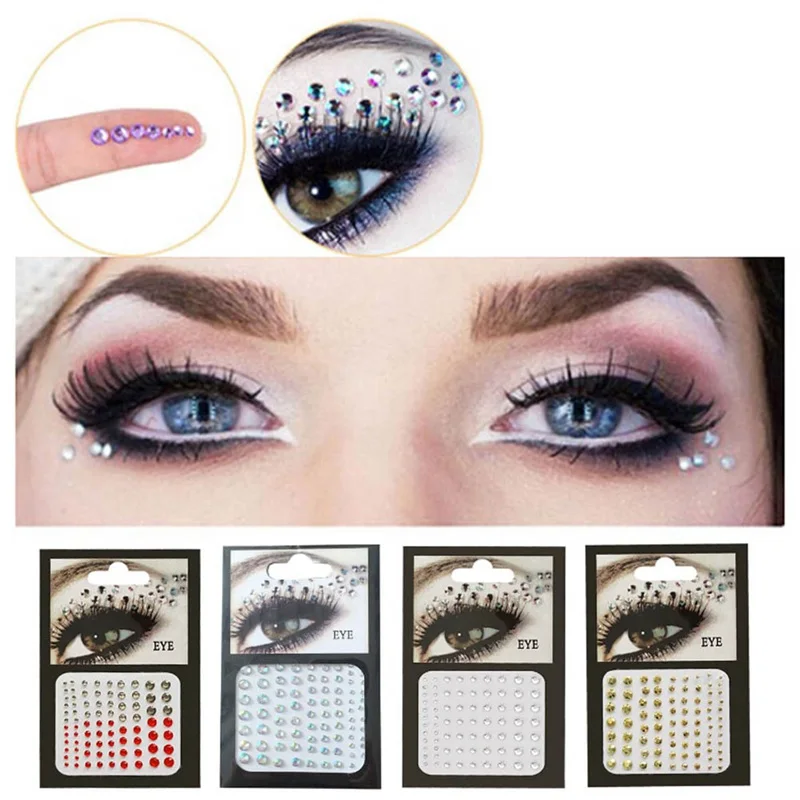 Tattoo Diamond Makeup Eyeliner Eyeshadow Face Sticker Jewel Eyes Makeup