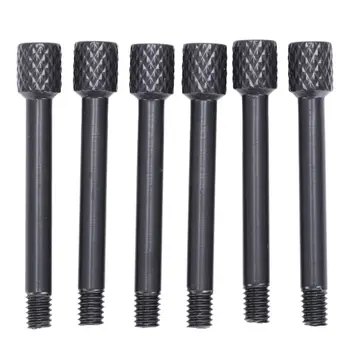 

TOP!-6 Pcs Brass Electric Guitar Tremolo Bridge Saddle Clamp Lock string Screw/String through Screw/Not need Insert Block Blac