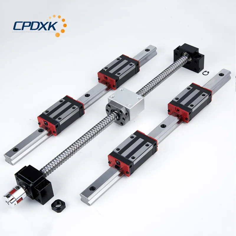 

Ballscrew HG20 Square Linear guide rail 12 sets + HGH20CA 24 pcs + ball screw assembly SFU1605 mm 7pcs + BK/BF12 CNC part