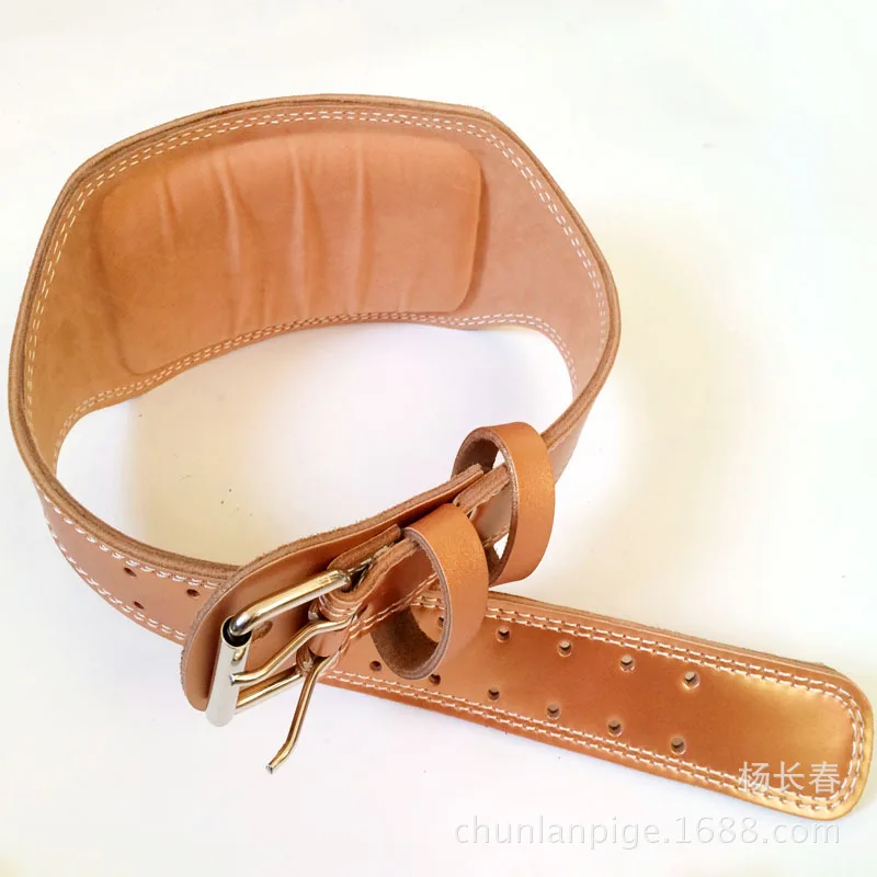 جلد طبيعي حزام رفع الأثقال للرجال والنساء 5 \