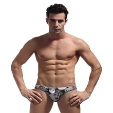 Мужские плавки-трусы, Брендовые мужские шорты для плавания, нейлоновые купальники с низкой талией, купальный костюм для мальчиков B1136