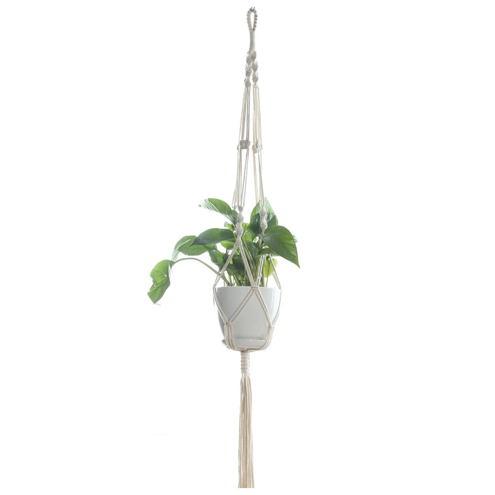 A1 Vintage Decor Macrame Plant Hanger Basket Flowerpot Plant Holder Macrame Hanging Knotted Lifting Rope Garden Home Decor Hot - Цвет: A1