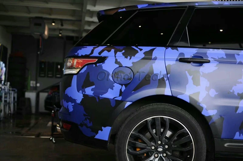 Black Blue Vinyl Film Wrap-4