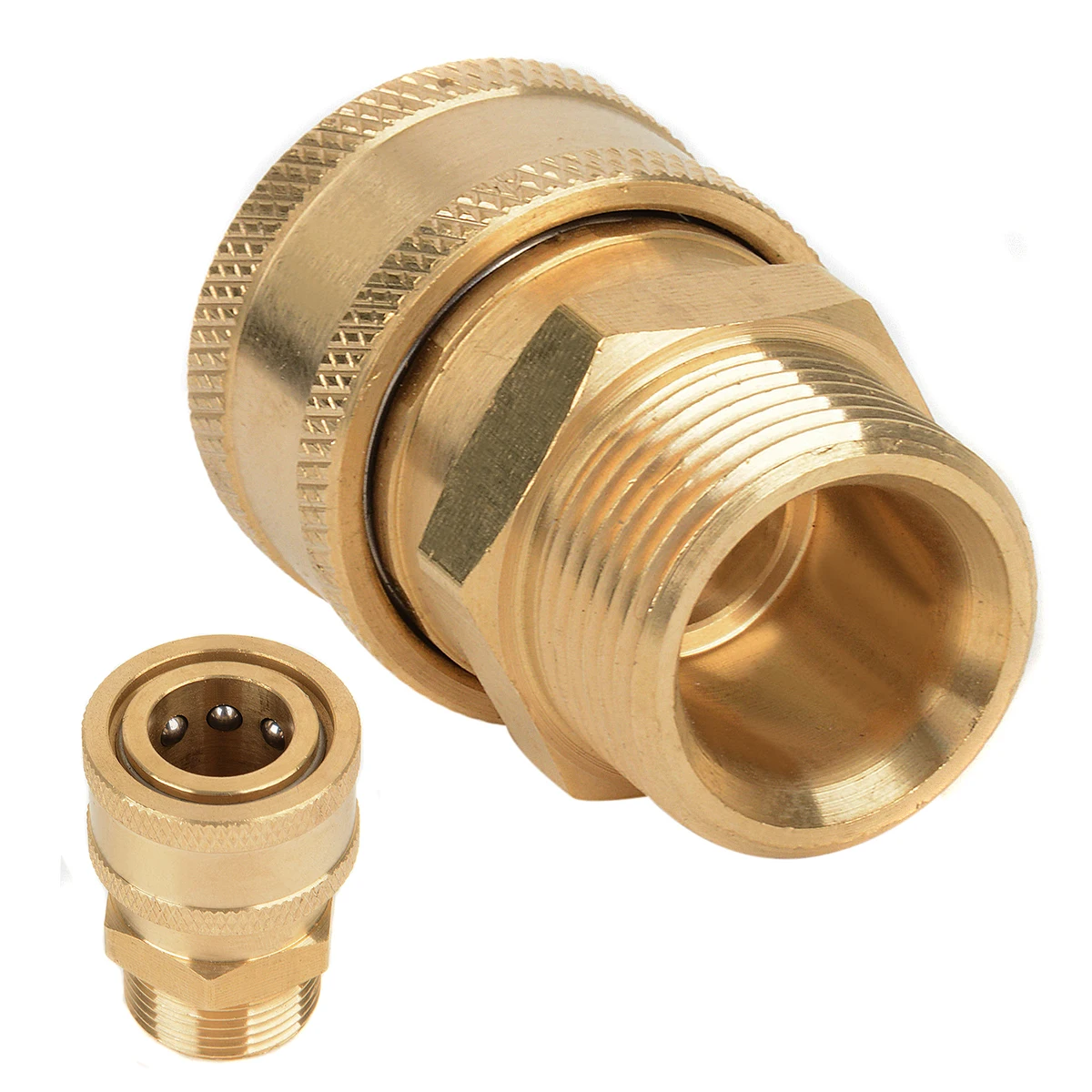 1pc Copper 3/8" Female Thread Quick Release Adapter Connector Connect to M22 Metric Male Fitting For Pressure Washer Hose Mayitr