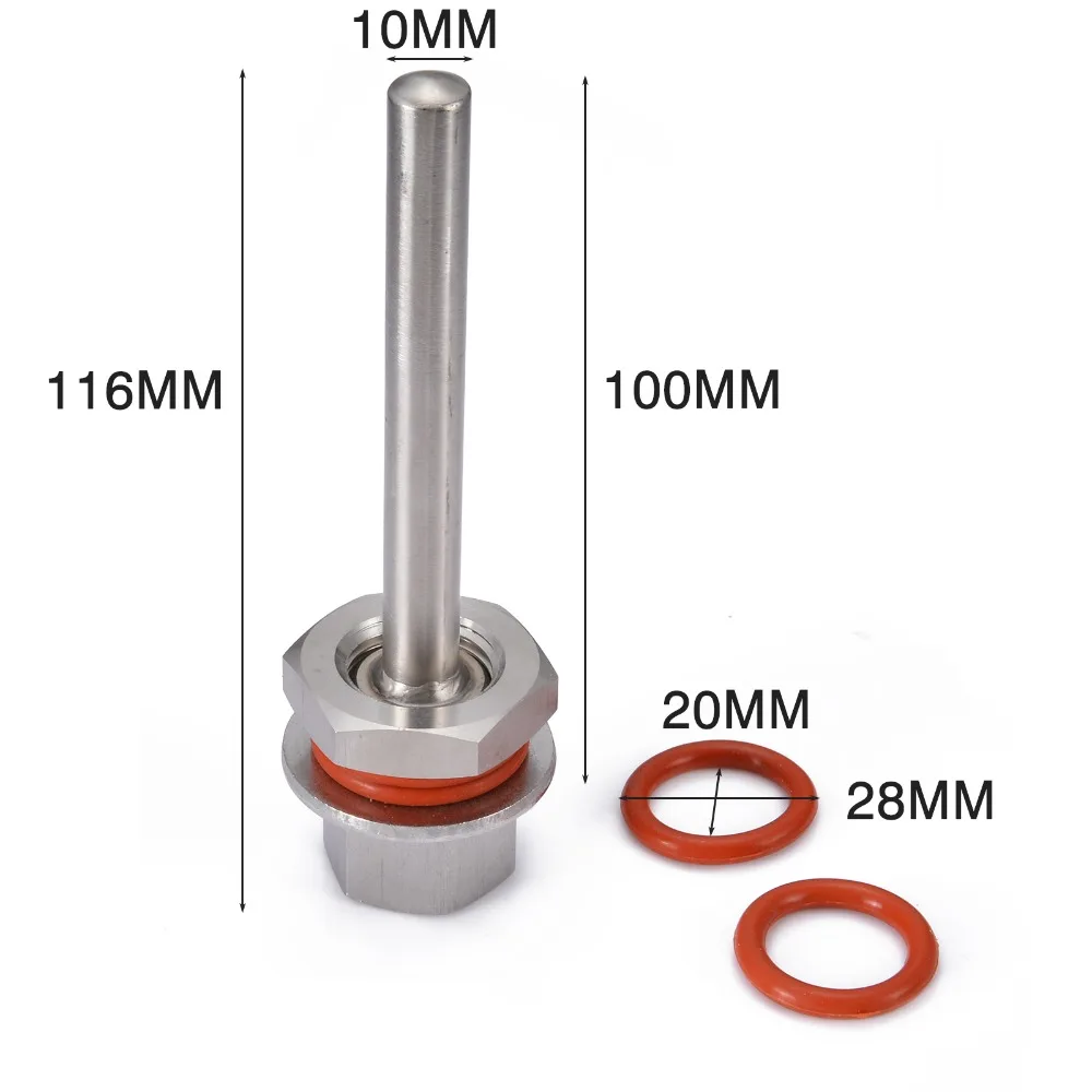 Juego de termowell de acero inoxidable de 4 pulgadas con tuerca de bloqueo + arandela + anillos de silicona conjunto de fontanería casera herramienta de ajuste de